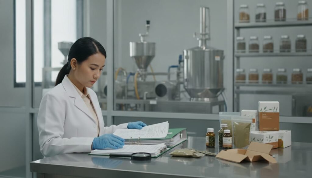 Proses produksi di fasilitas maklon sebagai bagian dari syarat izin edar obat tradisional